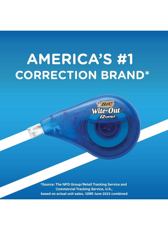 Bic شريط تصحيح وايت أوت إيز كوركت 39.3 قدم عبوة من 2 شريط تصحيح أبيض سريع ونظيف وسهل الاستخدام شريط مقاوم للتمزق لوازم المكتب أو المدرسة - Image 5