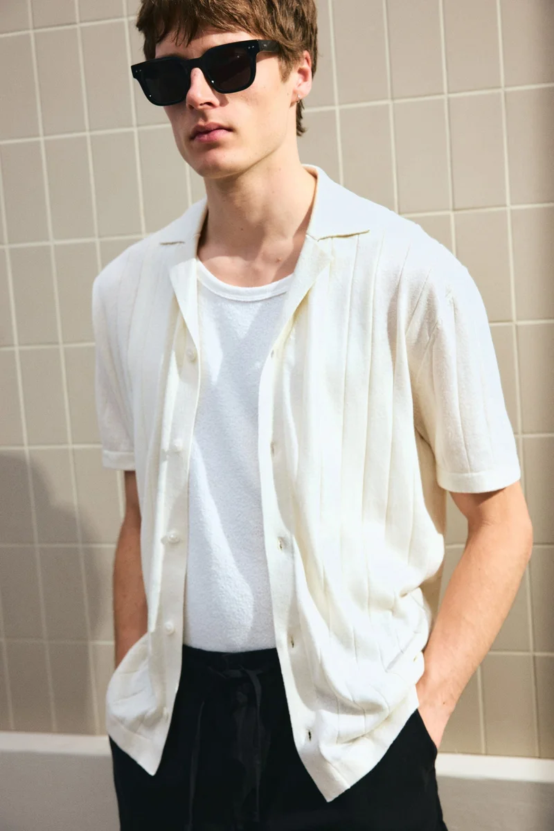 H&M Regular Fit Linen-blend resort shirt