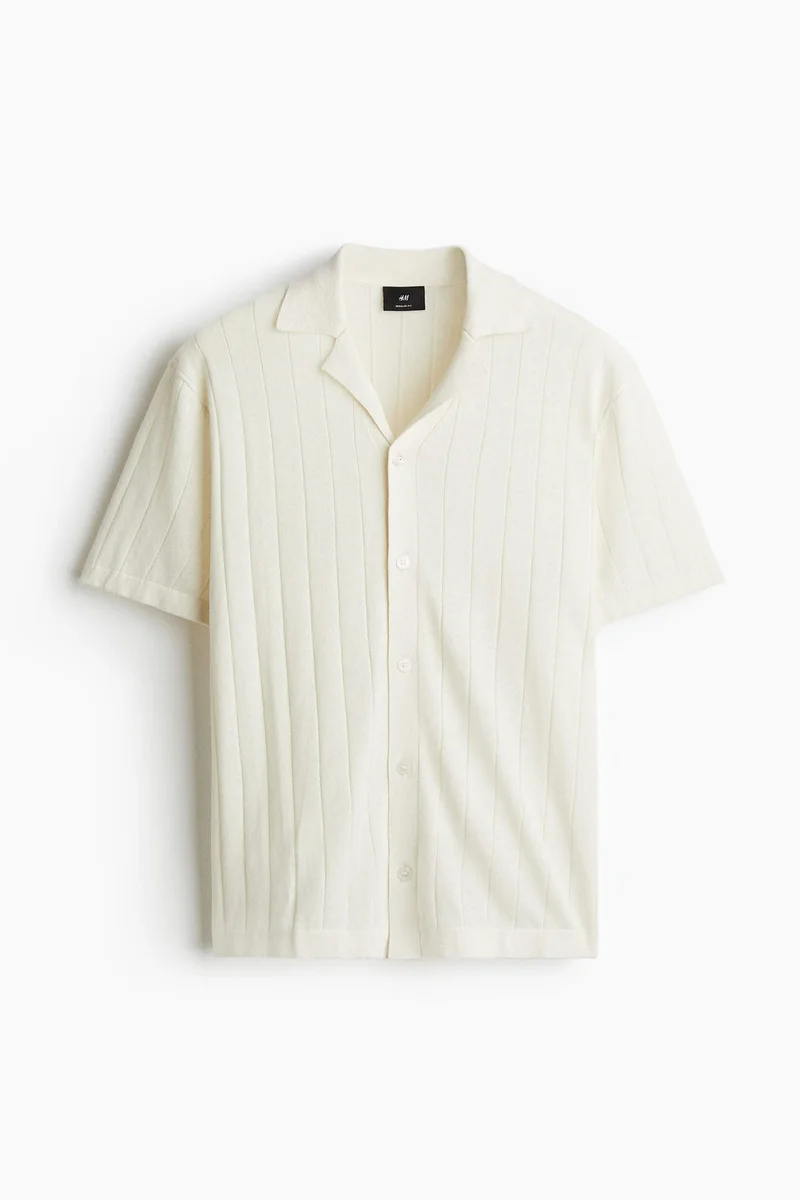 H&M  Regular Fit Linen-blend resort shirt for Men | Best Price UAE