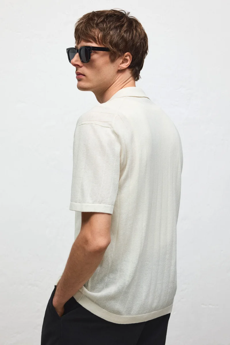 H&M  Regular Fit Linen-blend resort shirt for Men | Best Price UAE