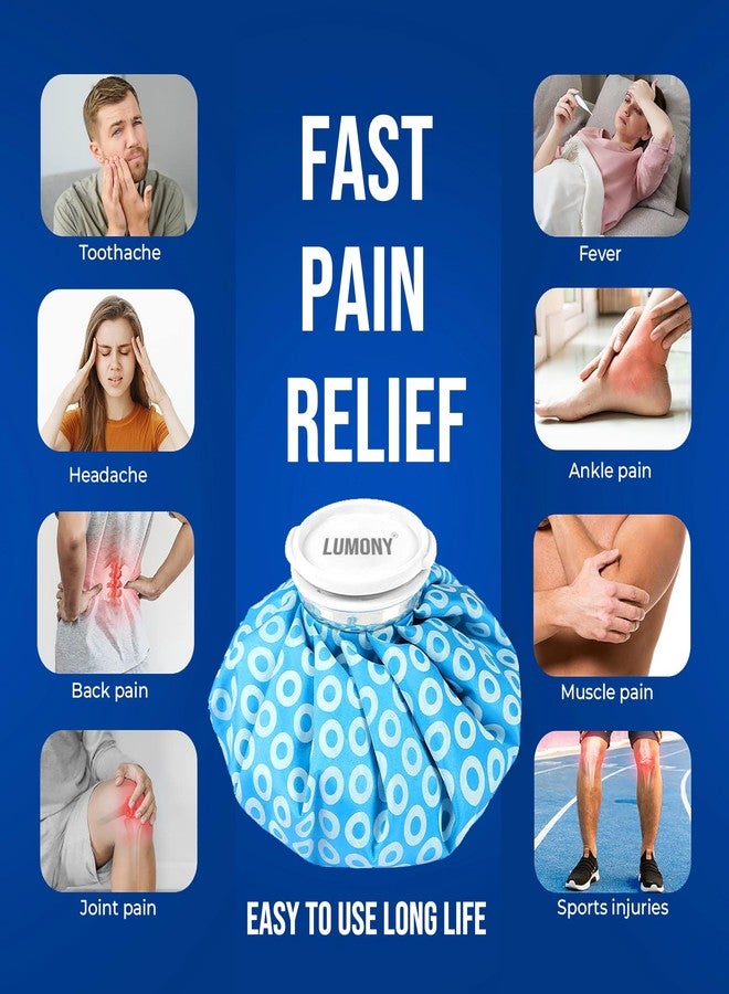 LUMONY® Hot Water Bag Ice Bag for Pain Relief 9Inch Ice Pack Bag for Pain Relief Cold Water Bags for First Aid Sports Injury Neck Knee for Pain Solve And Cold Therapy Comes with Leak-free Closure (Pack Of 2) - Image 5