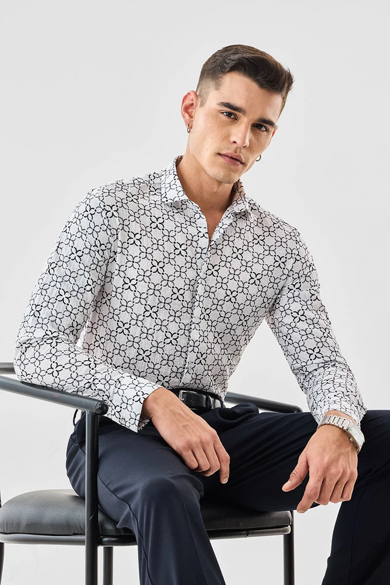 SNITCH Slim Fit Crushed Shirt