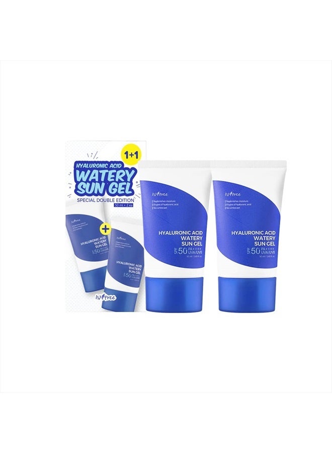 IsNtree ISNTREE Hyaluronic Acid Watery Sun Gel Double Edition 50ml x 2ea | Special Edition with two sunscreens | Watery gel type sunscreen  - Image 1