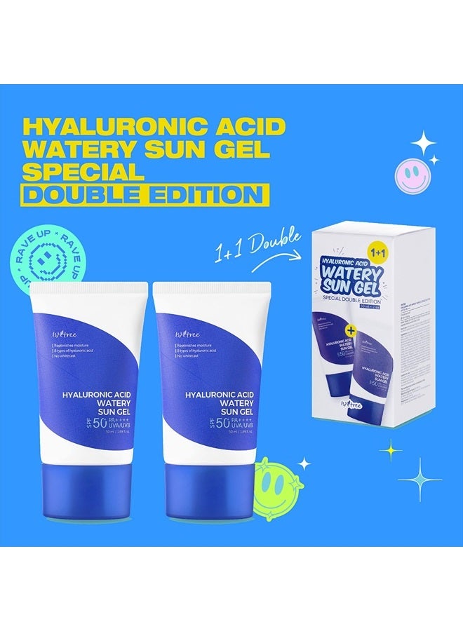 IsNtree ISNTREE Hyaluronic Acid Watery Sun Gel Double Edition 50ml x 2ea | Special Edition with two sunscreens | Watery gel type sunscreen  - Image 2