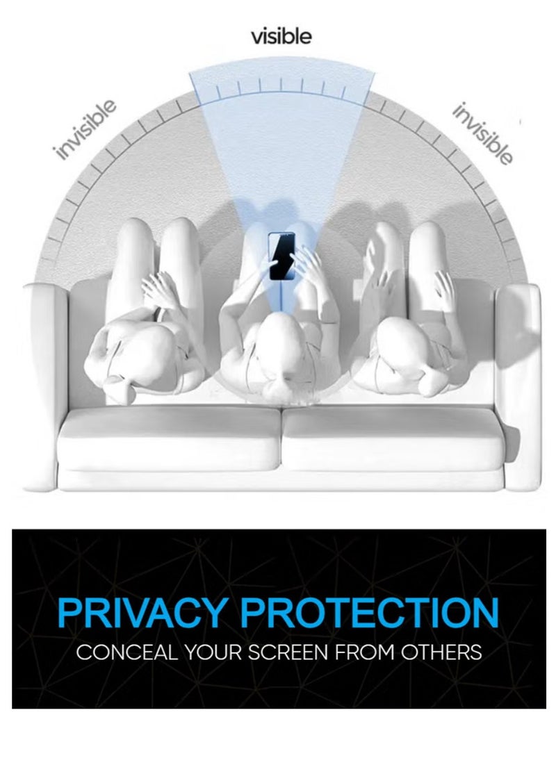 أوريجنال (عبوتان) واقي شاشة زجاجي مقوى مقاوم للغبار والخصوصية، متوافق مع آيفون 14 برو ماكس - Image 2