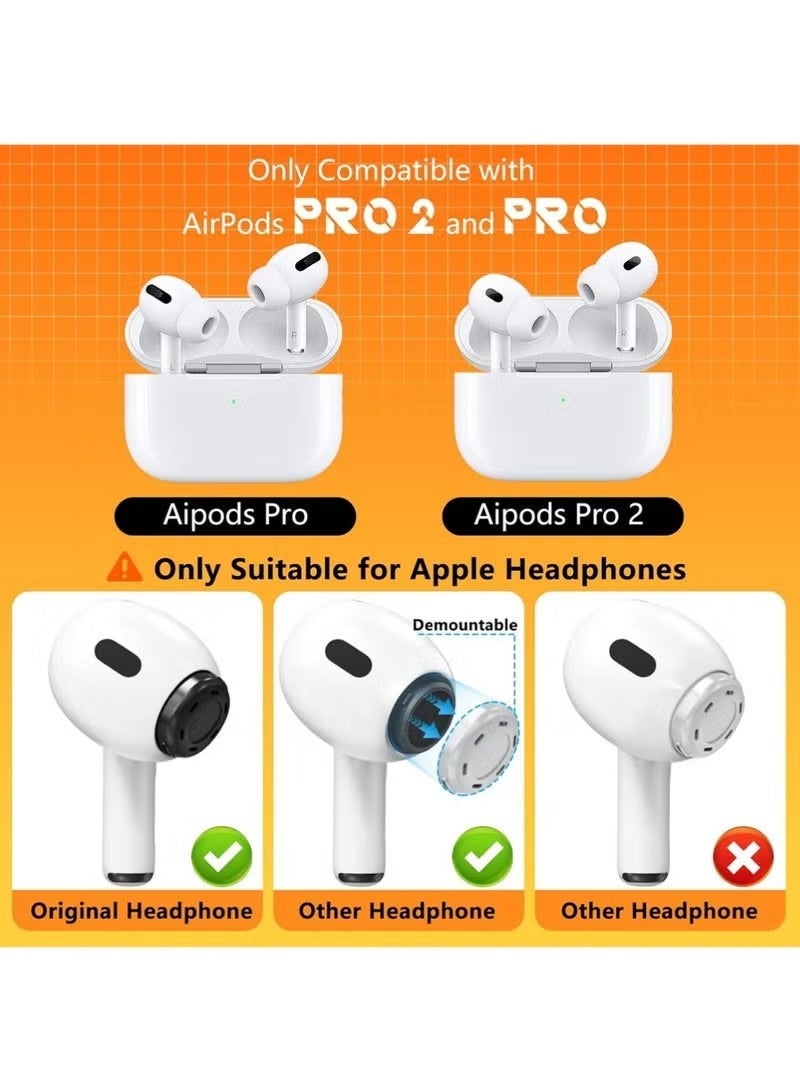 4 Pairs Replacement Ear Tips for AirPods Pro 2nd/1st Generation with Portable Storage Box & Cleaner Pen,Noise Reduction Holewith & Built-in dust Guard Screen,Silicone Ear Tips for AirPods Pro (White) - Image 3