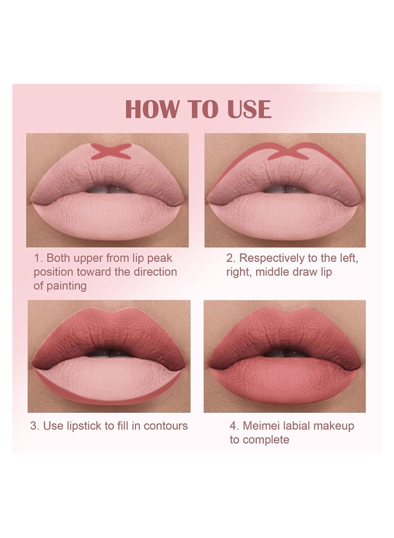 KASTWAVE Lip Liner Pens and Matte Liquid Lipstick Set Waterproof Long Lasting Lip Pen Non-Stick Cup Velvety Nude One Step Lips Makeup Kits Lipstick Make up Gift Set A Set - Image 5