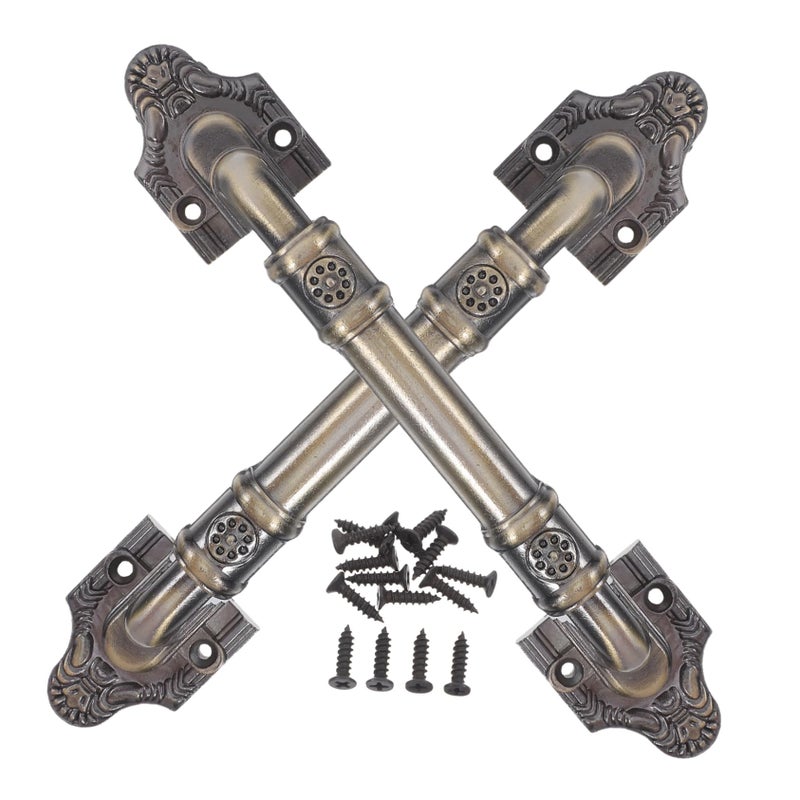 Retro Sliding Door Handles 2 Pack Vintage Barn Door Pulls For Wooden Gate Cabinet Hardware - Image 2