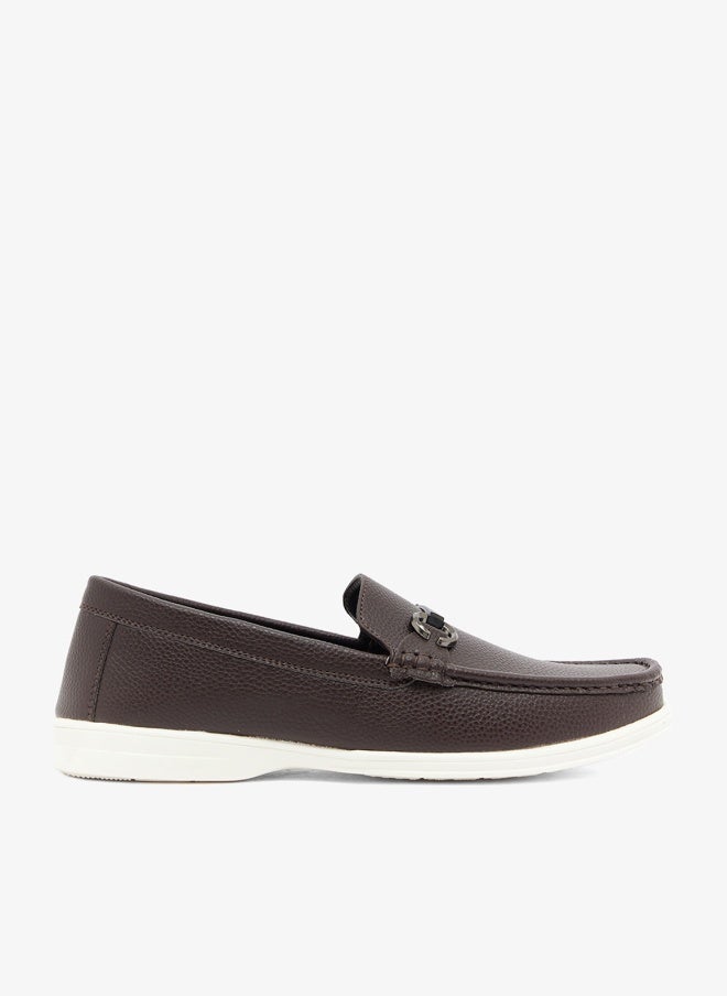 Robert Wood Textured Horsebit Driving Loafers - Image 1