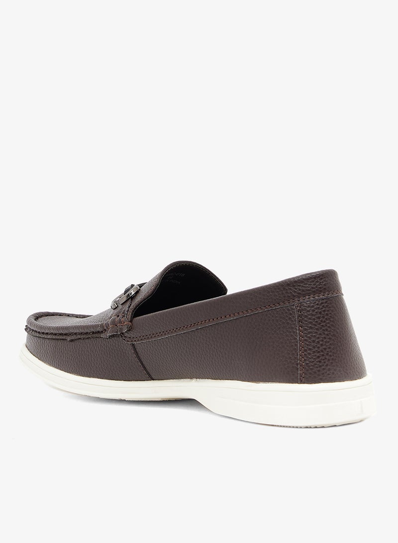 Robert Wood Textured Horsebit Driving Loafers - Image 2