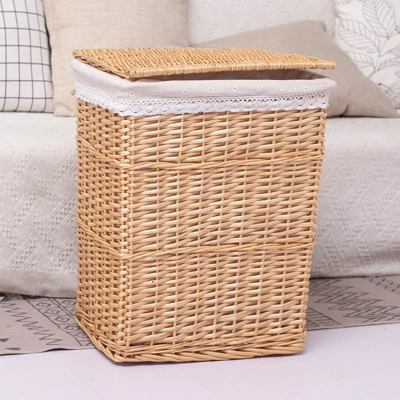 Y&D Large Fabric Laundry Basket with Lid - Dirty Clothes Storage Box for Bedroom, Bathroom, Towels, and Laundry Organization - Image 4