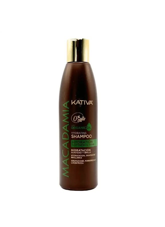 Kativa Kativa Hydrating Softness And Shine Hair Shampoo With Organic Macadamia Oil- 250ml  - Image 1