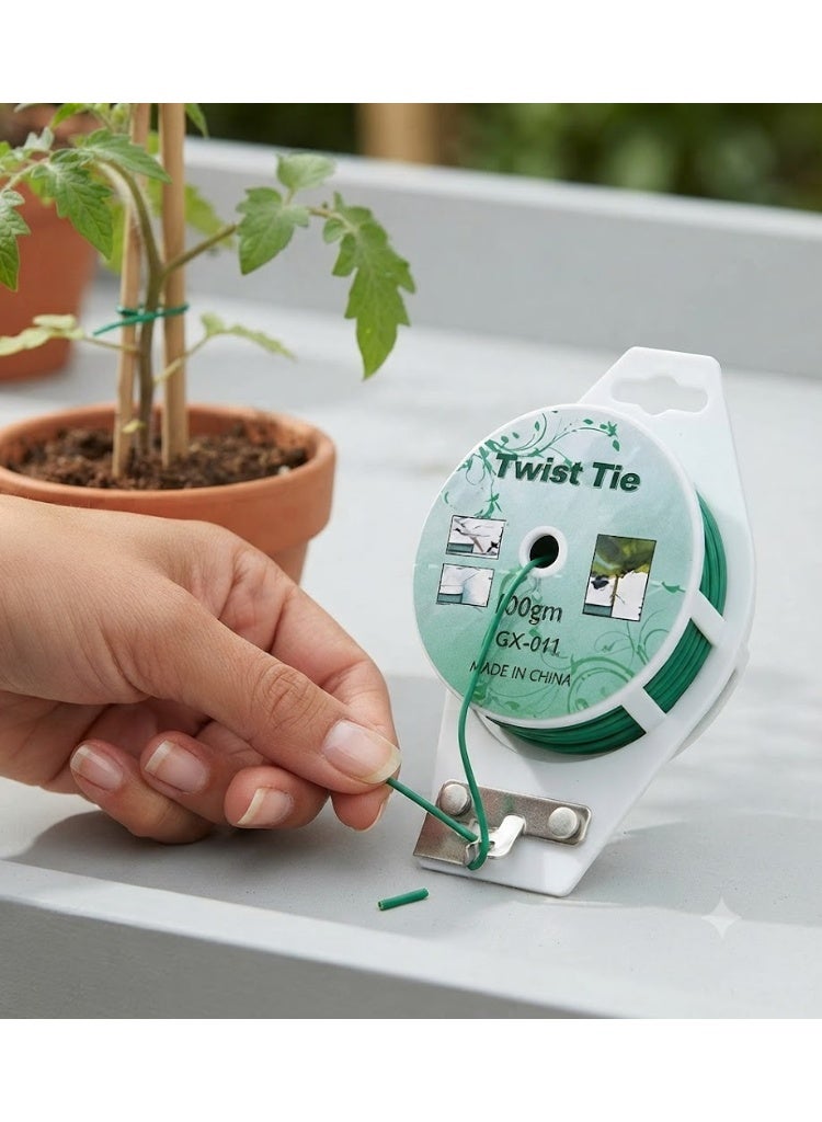 Twist Ties - All-Purpose Coated 50m/100m Garden Plant Ties with Trimmer Garden Twine Support Ties Reusable for Gardening Plants Growth and Care, Office Home Cable Organization (100m) - Image 3