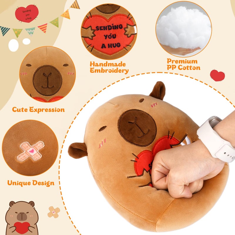 Lsydcarm Capybara Plush  8 Inch Get Well Soon Stuffed Animal With Bandage & Heart Hug For Surgery Recovery  Emotional Support Plush Toy  Feel Better & Get Well Gifts For Women  Men & Kids - Image 4