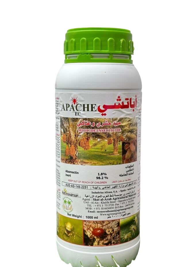Apache 1.8% EC Agriculture Acaricide & Insecticide/Pesticide 1Ltr
