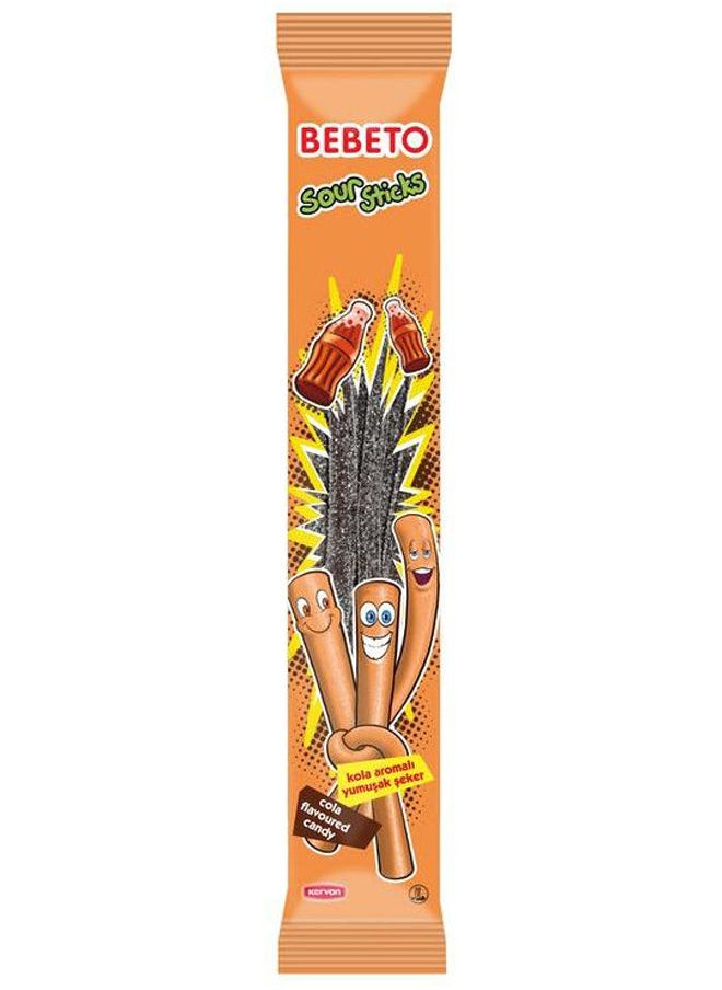 Bebeto Cola Sour Sticks Candy - 30 grams 