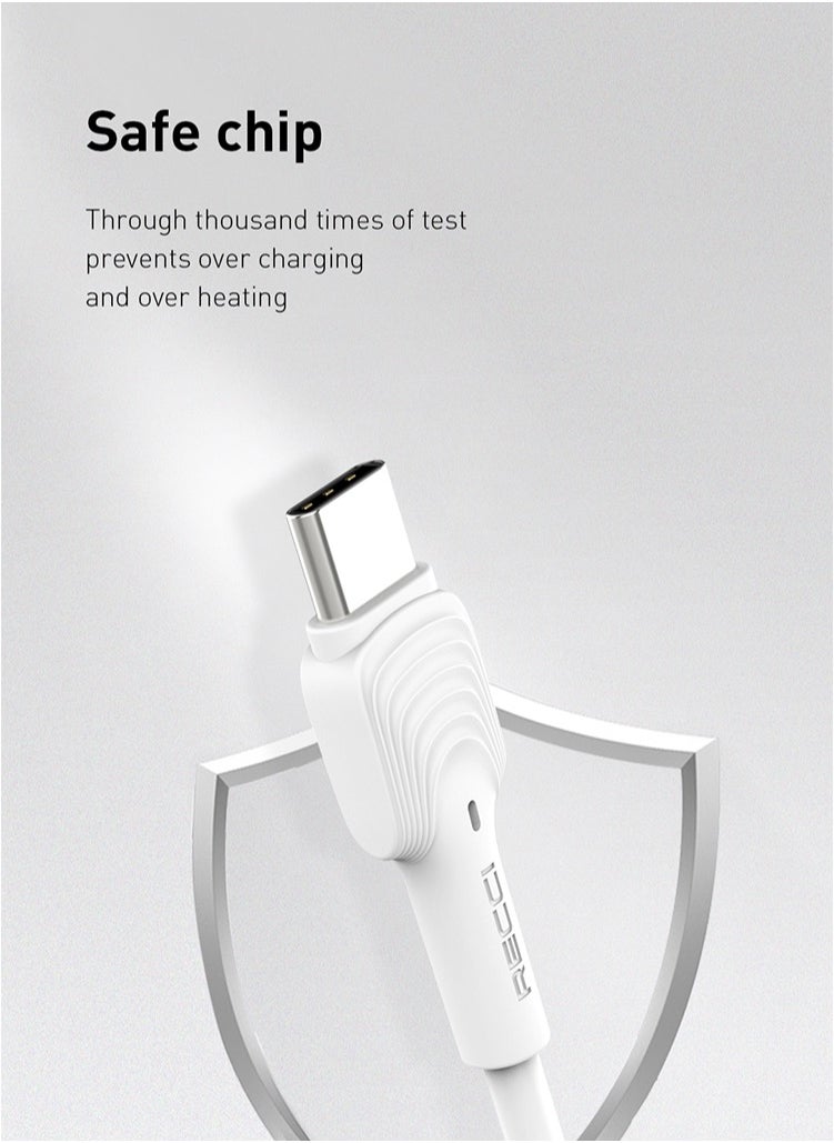 ريتشي USB A إلى كابل الإضاءة سلك بيانات الشحن السريع أبيض  - Image 3