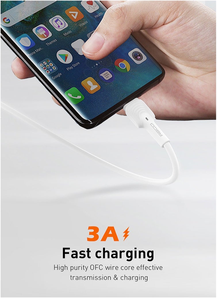ريتشي USB A إلى كابل الإضاءة سلك بيانات الشحن السريع أبيض  - Image 4