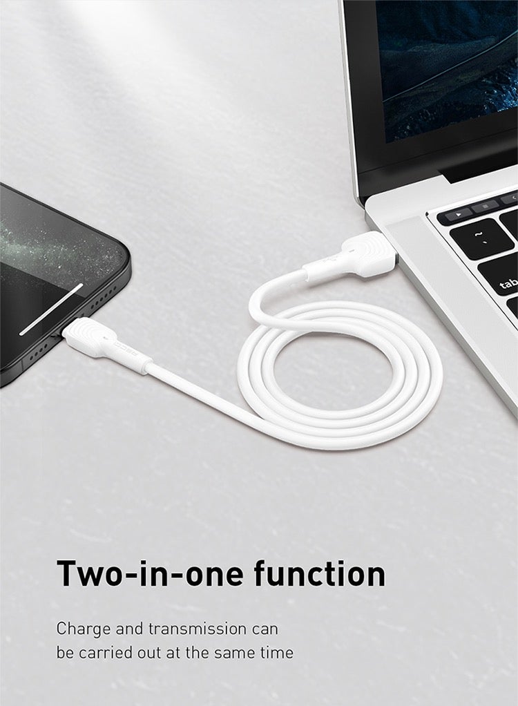 ريتشي USB A إلى كابل الإضاءة سلك بيانات الشحن السريع أبيض - Image 4