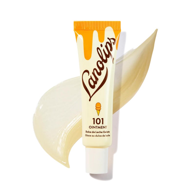Lanolips Lanolin 101 Multipurpose Ointment - Lanolin Lip Balm & Healing Ointment for Skin Barrier Repair - Moisturizer for Dry Lips, Cuticles & Elbows - No Petroleum Formula - Dulce de Leche (0.35 oz) - Image 1