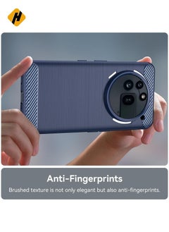 HuHa Protective Cover For Nothing Phone 3a Pro Carbon Fiber Brushed Texture TPU Phone Case (Blue)  - Image 5