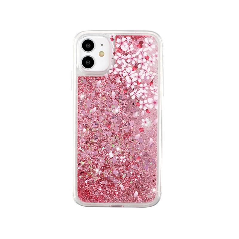 Silicone Protective Case for Redmi Note 13 with Drop Protection and Butterfly Pattern plus Shockproof plus Flower Pattern plus Lanyard in Pink - Image 1