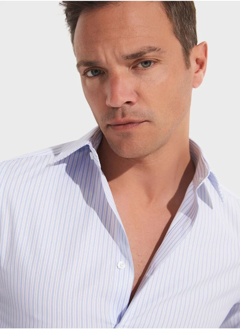 جون Striped Slim Fit Shirt