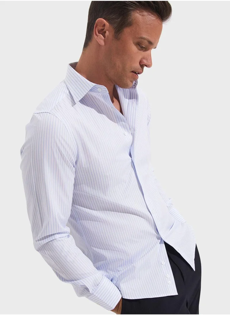 جون Striped Slim Fit Shirt