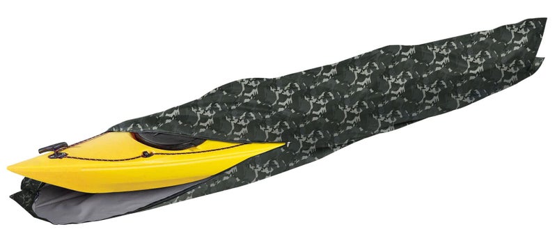 iCover i COVER 10ft Kayak Cover- Water Proof Heavy Duty Kayaks/Canoe Covers Fits Canoes or Paddleboards up to 10ft Long and Beam Width up to 27in, Camo - Image 1