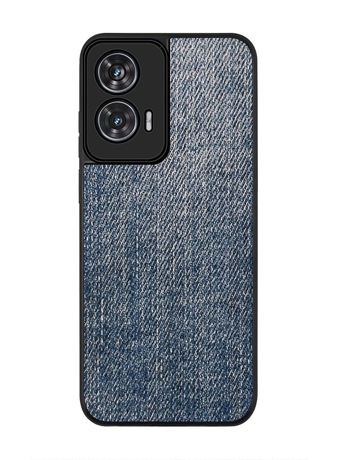 Stylizedd For Motorola Edge 50 Fusion 5G Case,Slim fit Camera Protection, Shockproof Thin Phone cover  - Dark Denim Print - Image 1