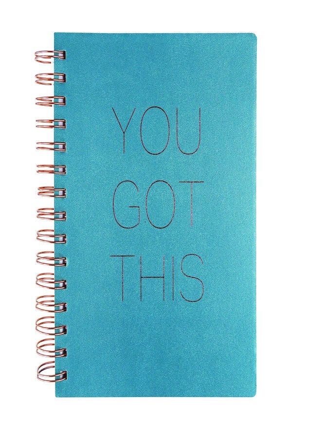 Graphique Medium Vegan Leather Spiral Journal, You Got This - 6” x 8", 192 Lined Pages, "You Got This" Quote Embellished in Rose Gold Foil on the Cover - Perfect for Taking Notes, Lists and More, SCWS004 - Image 1