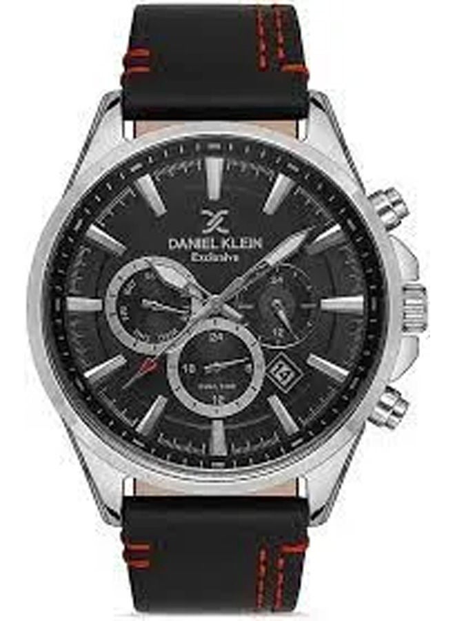 DANIEL KLEIN Leather Chronograph Watch DK.1.13278-1  - Image 1