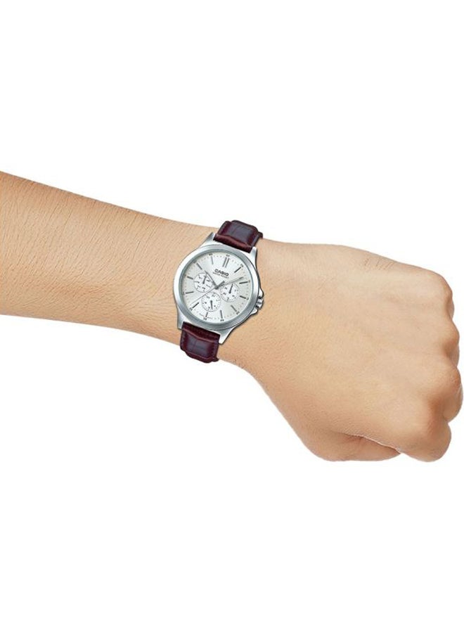 كاسيو ساعة يد إنتايسر بعقارب طراز MTP-V300L-7AV - 42 مم - بني رجال - Image 4