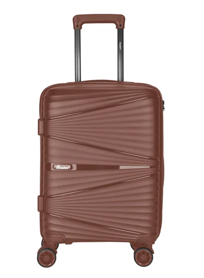 SENATOR Hard Case Carry On Luggage Trolley For Unisex Polypropylene Lightweight 4 Double Wheeled Suitcase With Built In TSA Type Lock Travel Bag KH1005 Rose Gold