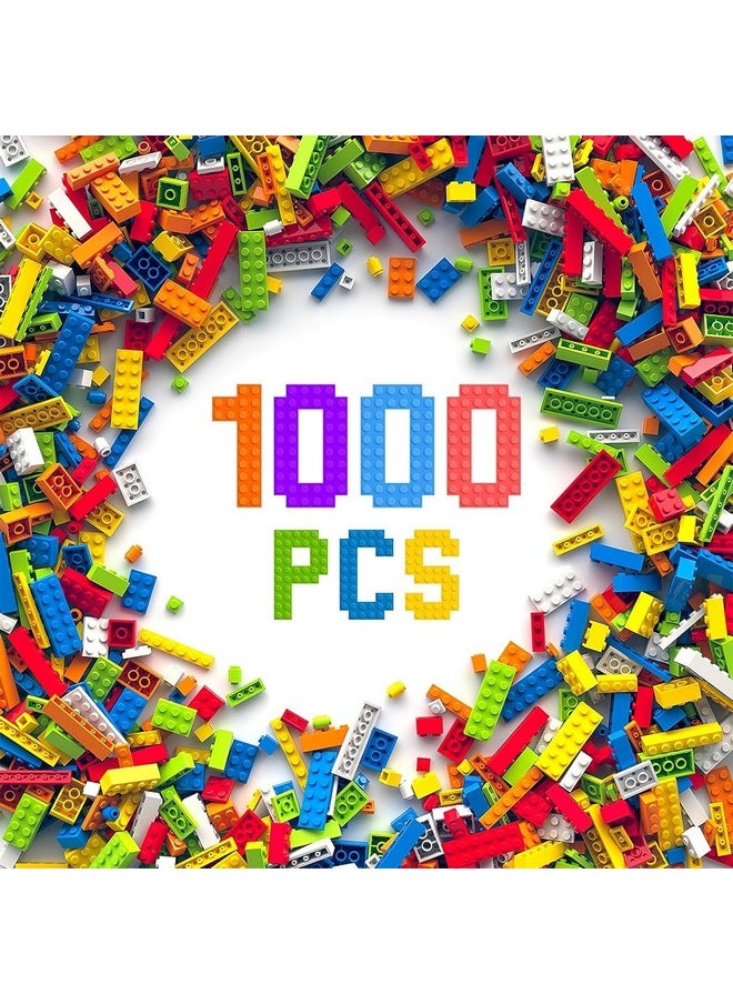 3 otters 3 otters 1000PCS Building Blocks Set - Classic Basic Building Blocks Kit Compatible with All Major Brands for Kids  - Image 1