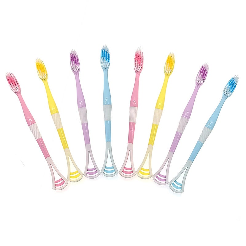 ABUDIT 2 In 1 Soft Toothbrush & Tongue Cleaner Scraper | Personal Care Supplies | For Travel/Outdoor/Camping | Reusable Toothbrush For Kids/Adults - Image 4