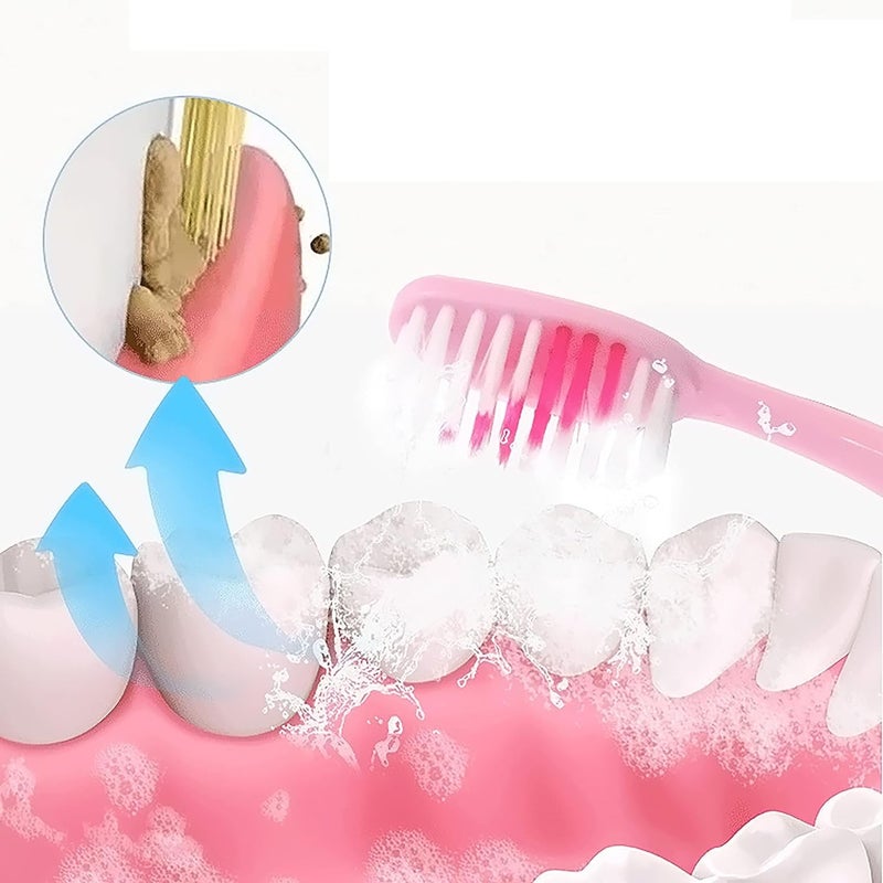 ABUDIT 2 In 1 Soft Toothbrush & Tongue Cleaner Scraper | Personal Care Supplies | For Travel/Outdoor/Camping | Reusable Toothbrush For Kids/Adults - Image 5
