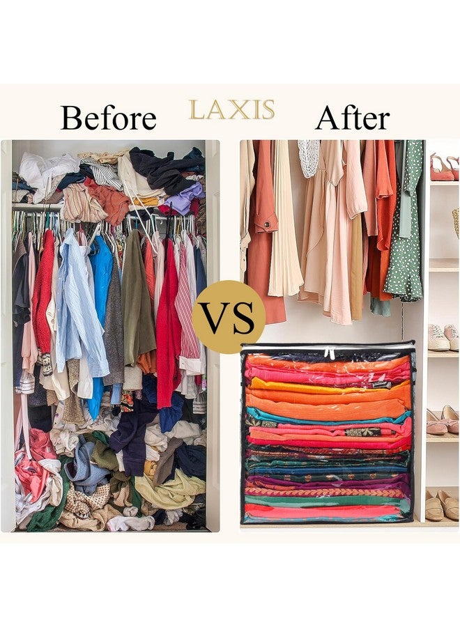 LAXIS HOMFIL Brand - Laxis Non-Woven Jumbo Saree Bags, Grey Color Transparent Saree Covers With Zip, Saree Covers For Storage With Moisture & Dust Proof (Pack of 2) - Image 5