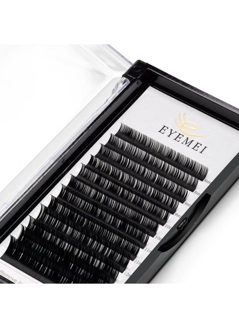 Eyelash Extensions 0.10 D Curl Natural Faux Mink Eyelash Extensions Individual Lashes Extension 13mm Tray Salon Use by EYEMEI