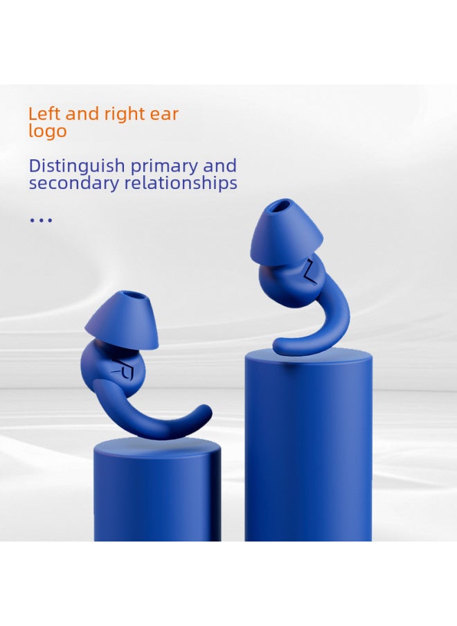 Generic - Waterproof Swimming Earplugs Hearing Protection Soundproof Sleep Noise Reduction Earplugs Learning Anti-noise Mute Earplugs-Color:Seventh Generation Light Blue (s Small Size) - Image 1