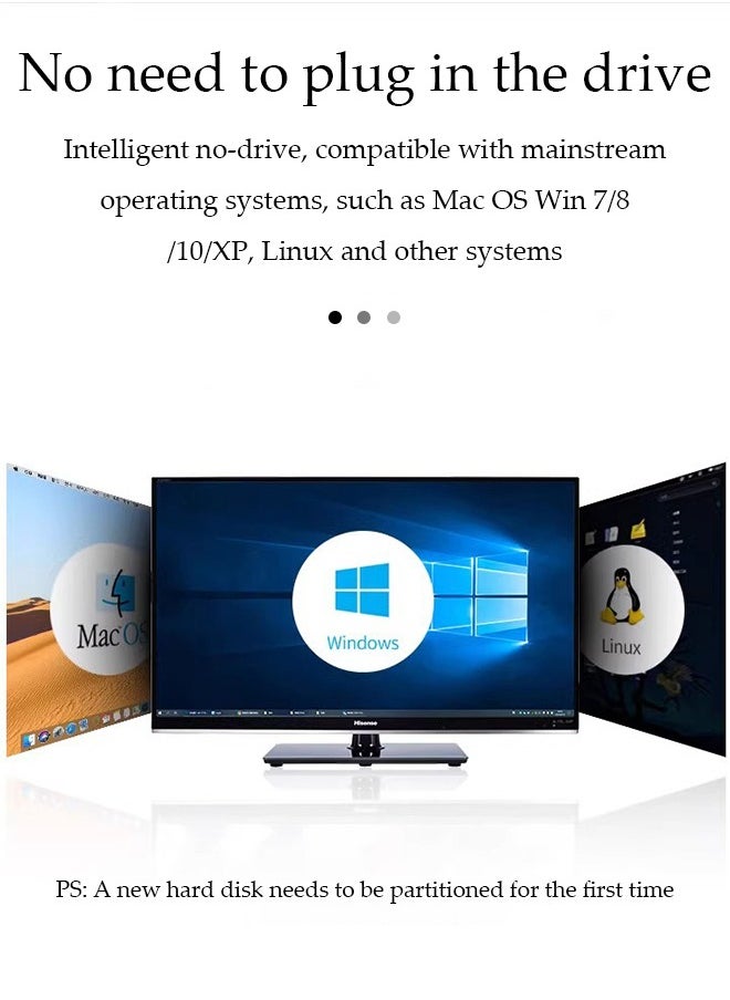 DUNISO - External Hard Drive Enclosure, 2.5 inch and 3.5 inch universal external hard drive housing, USB 3.0 to SATA 3.0 dual high speed, 5Gbps, 3.5 inch, supporting SATA interfaces for mobile, mechanical, and solid state drives，black - Image 1