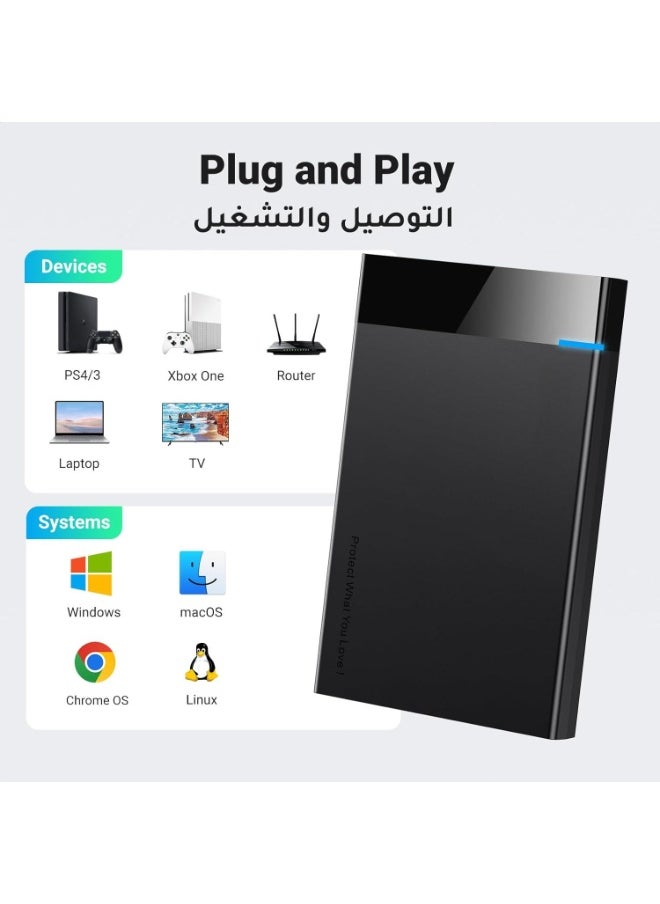 Hard Drive Enclosure Adapter USB 3.0 To SATA External Hard Disk Case Compatible For 2.5 Inchand 3.5 Inch Universal External Hard Drive Housing