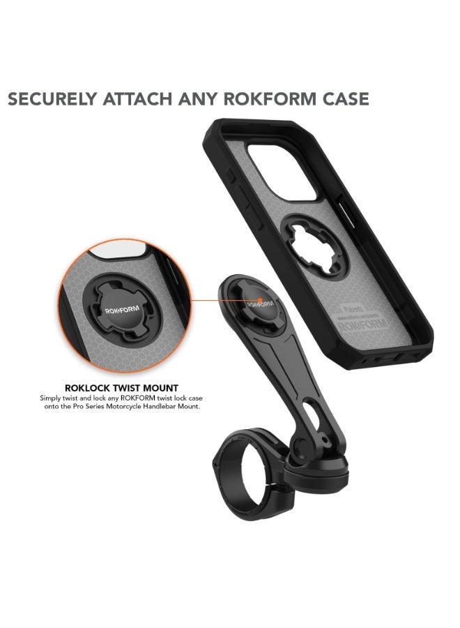 Rokform Motorcycle Handlebar Mount Aluminum Kit – Black - Image 3
