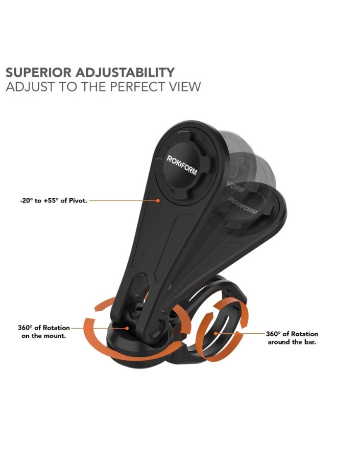 Rokform Motorcycle Handlebar Mount Aluminum Kit – Black - Image 2