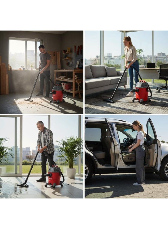 VOLTT  Wet & Dry Vacuum Cleaner | Single Motor | 15L Capacity | Compact & Efficient Design | Ideal for Daily Home and Office Cleaning Tasks - Image 2