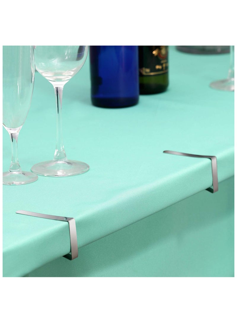 sokany 12 Pack Tablecloth Clips, Heavy Duty Picnic Table Clips, Stainless Steel Table Cloth Cover Clamps, Table Cloth Holders Ideal for Restaurant Picnics Marquees Weddings Graduation Party (Silver) - Image 5