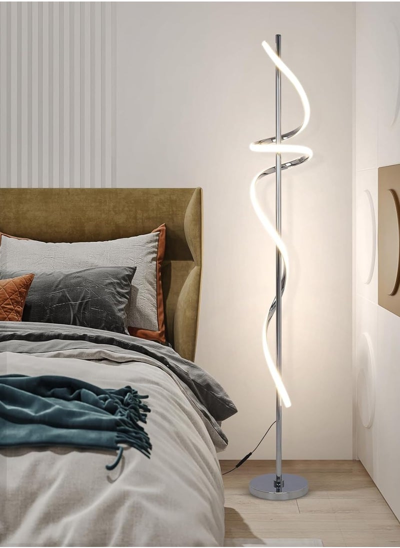 HOCC مصباح أرضي LED حديث باللون الفضي  - Image 1