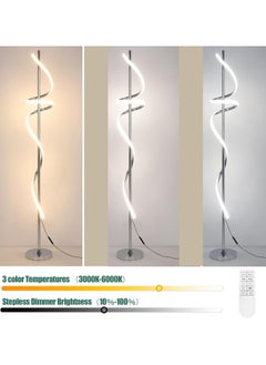 HOCC Modern Silver LED Standing Floor Lamp  - Image 2