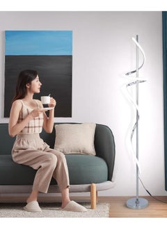 HOCC Modern Silver LED Standing Floor Lamp  - Image 3