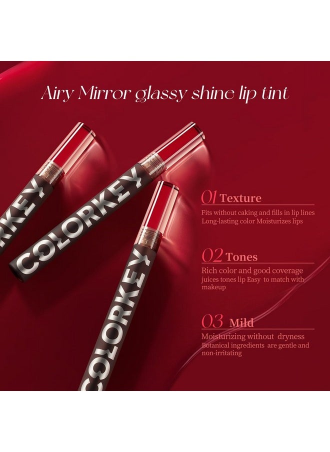 COLORKEY COLORKEY Lip Gloss Mirror Series, Hydrating Lip Gloss with Essential oil, High Shine Glossy Lip Tint, Hydrated & Fuller-looking Lips, Long-Lasting Liquid Lipstick (B705 Grape jelly)  - Image 4